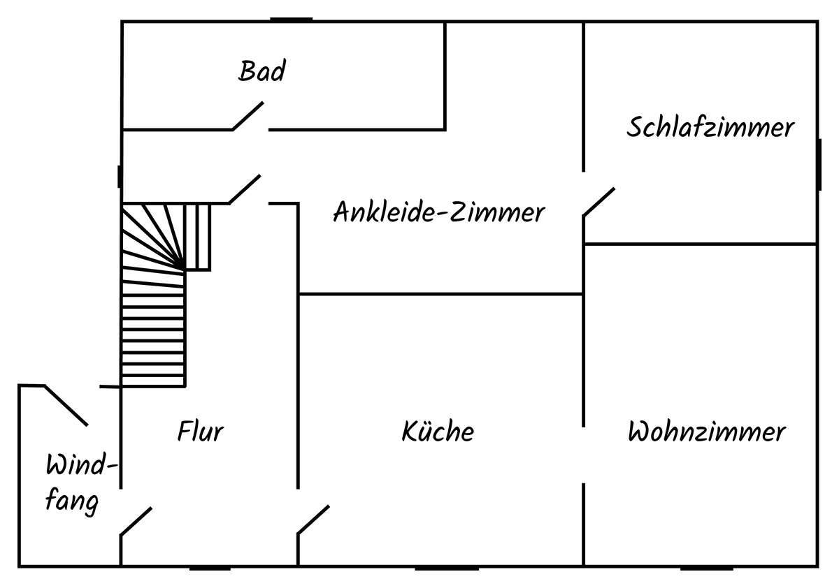 Skizze Wohnung